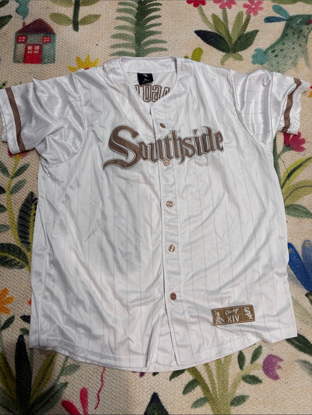 White Sox Pope Short-Sleeve Baseball Jersey - White & Brown